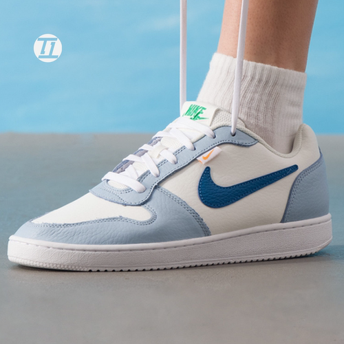 耐克NIKE EBERNON MID低帮帮复古简版黑白空军休闲板鞋AQ1775-102 - 图0
