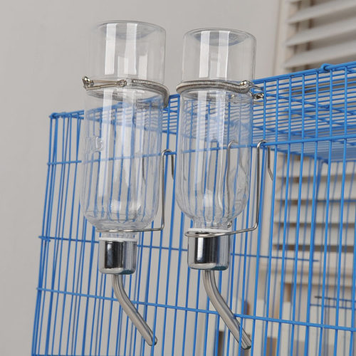 不锈钢宠物挂式饮水器 仓鼠龙猫水壶 轻舔出水防漏兔子自动喂水器 - 图1