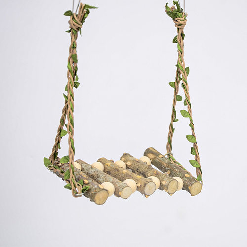 鹦鹉玩具鸟玩具花椒木鹦鹉磨爪秋千 鹦鹉啃咬磨牙玩具鸟笼挂件花 - 图1