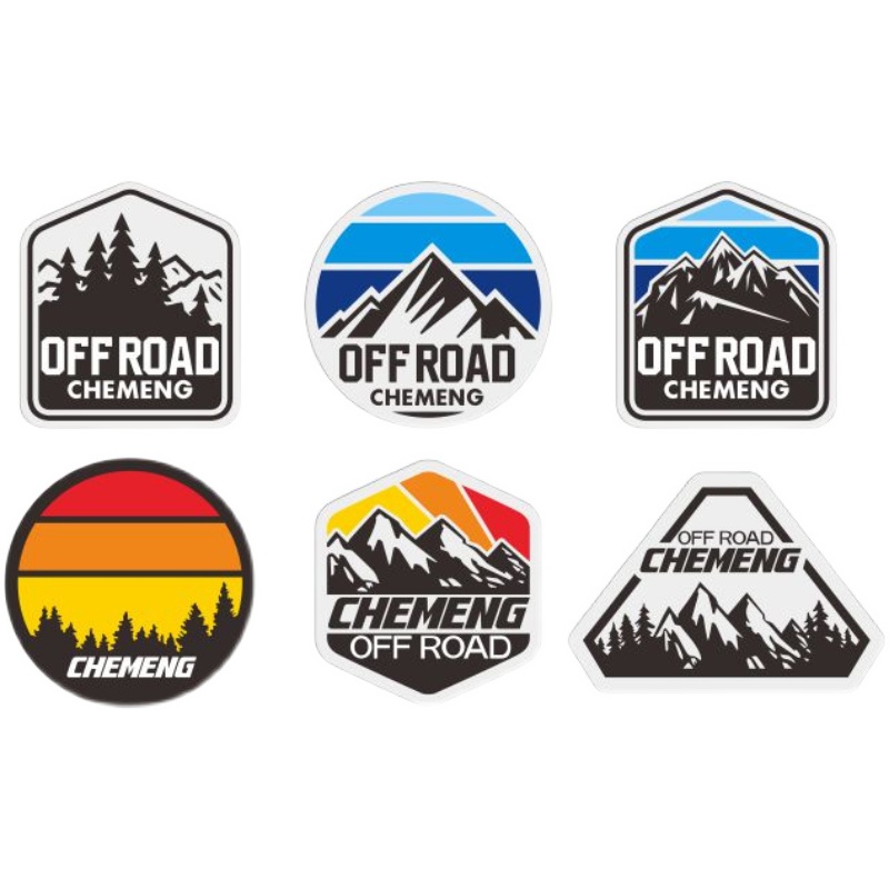 SUV越野四驱自驾游户外运动针叶林雪山晚霞贴纸OFFROAD STICKER - 图2