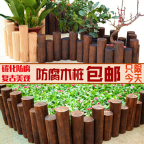Embalming wood fence garden fence flower garden outdoor patio fence outdoor guard rail indoor balcony decorated with small wooden stumps