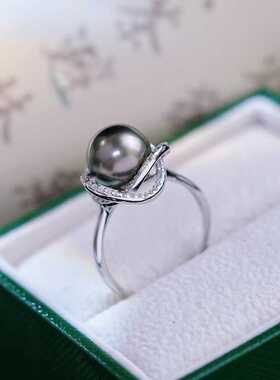 s925纯银戒指环 银饰开口鸟巢可调节珍珠戒指托DIY手工制作银配件