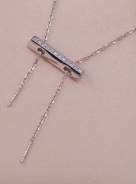 珍珠吊坠配件s925纯银双珠抽拉含链配件套链 diy吊坠项坠手工饰品