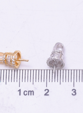 DIY手工制作珍珠项坠吊坠银饰 s925纯银挂坠不含链半成品空托配件