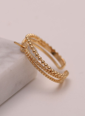 s925纯银戒指环 银饰开口简约珍珠戒指托DIY手工制作银配件空托