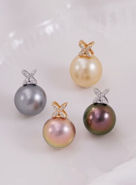 DIY手工制作珍珠项坠吊坠银饰 s925纯银挂坠不含链半成品空托配件