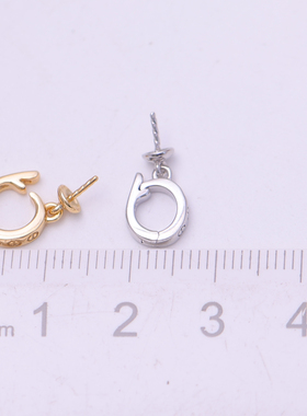 DIY手工制作珍珠项坠多功能开口吊坠银饰 s925纯银半成品空托配件