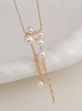 DIY手工制作珍珠项坠多珠吊坠银饰 s925纯银挂坠不含链半成品配件