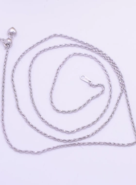 珍珠吊坠配件 s925纯银项链 配件链 diy项坠空托手工制作饰品