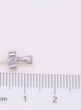 DIY手工制作珍珠项坠不含珍珠单个睫毛吊坠银饰 s925纯银吊坠配件