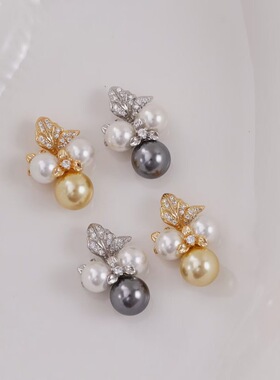 DIY手工制作珍珠项坠多珠吊坠银饰 s925纯银挂坠不含链半成品配件