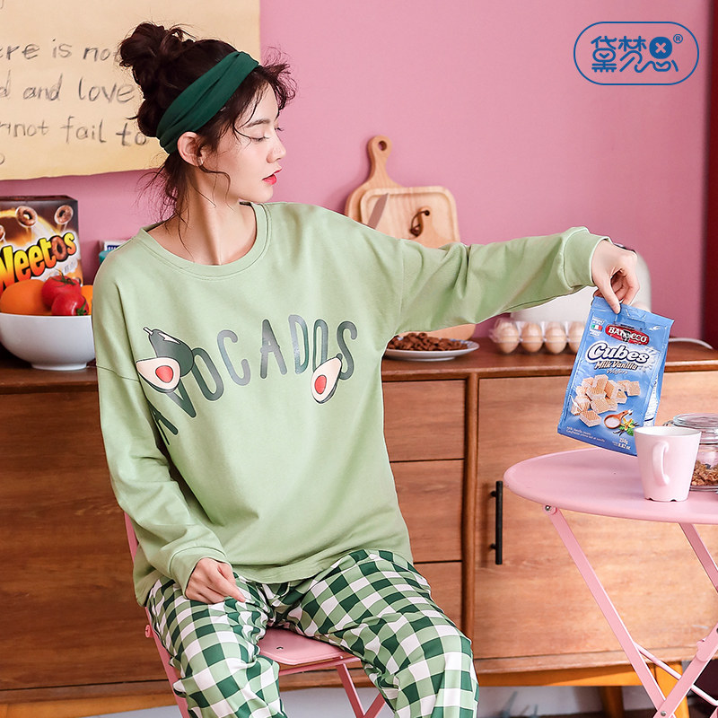 春秋长袖家居服卡通全棉纯棉睡衣 黛梦思睡衣/家居服套装