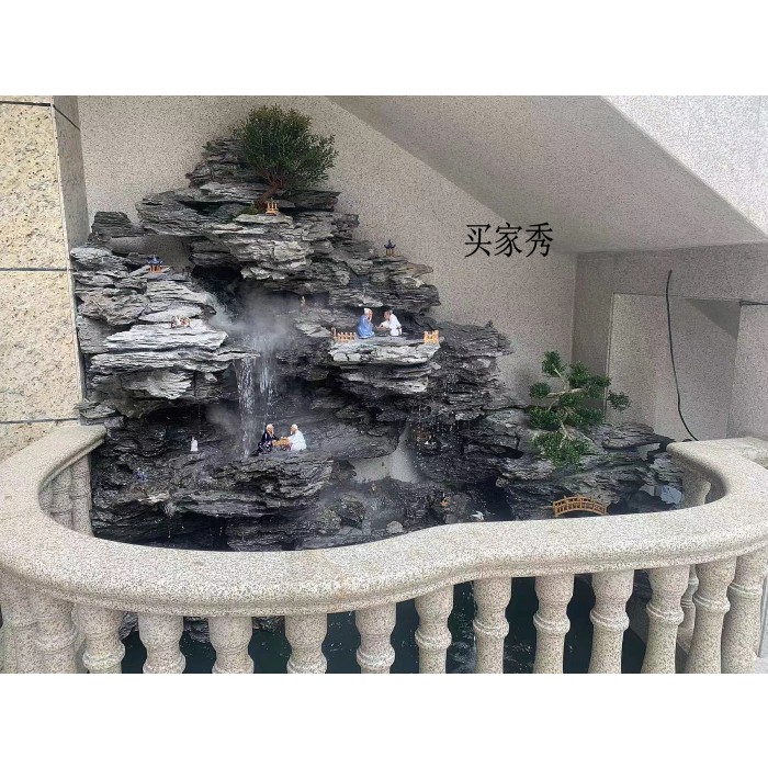 姜太公钓鱼夫假山盆景陶瓷小摆件鱼缸水族造景吸水石装饰庭院创意 - 图2