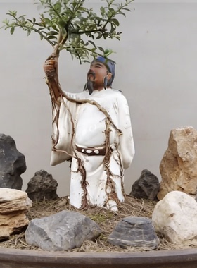 陶瓷复古风造景搭配水浒传人摆件