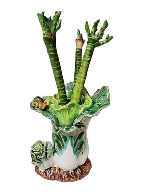 石湾公仔大玉白菜水养植物花瓶