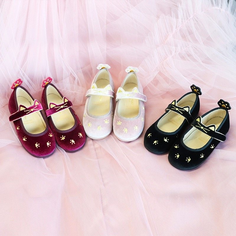 little winkaa小温卡女童公主鞋皮鞋魔术贴真皮小皮鞋舞蹈鞋 - 图1