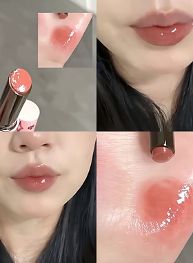 欧美妆珠光紫色唇蜜镜面水光口红