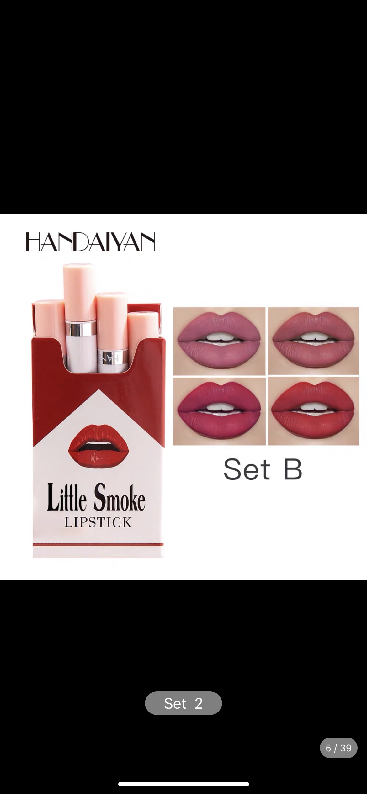 6Pcs/ Matte Lip Gloss Set Liquid Lipstick Waterproof Long - 图3