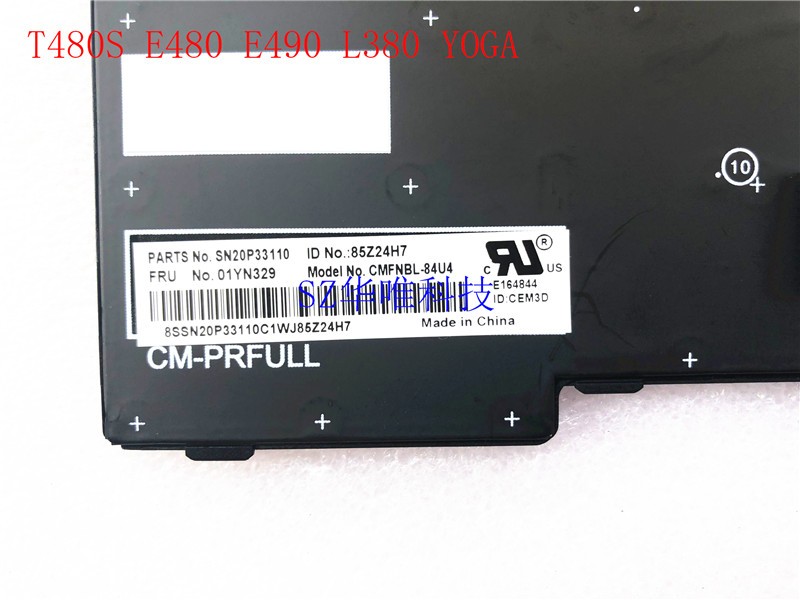 适用于联想 Thinkpad T480S E495 T495 L380 YOGA 键盘 01YP280 - 图1