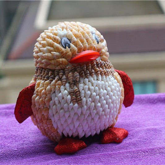 包邮海螺贝壳工艺品qq企鹅储蓄罐零钱罐家居装饰馈赠好礼品纪念品