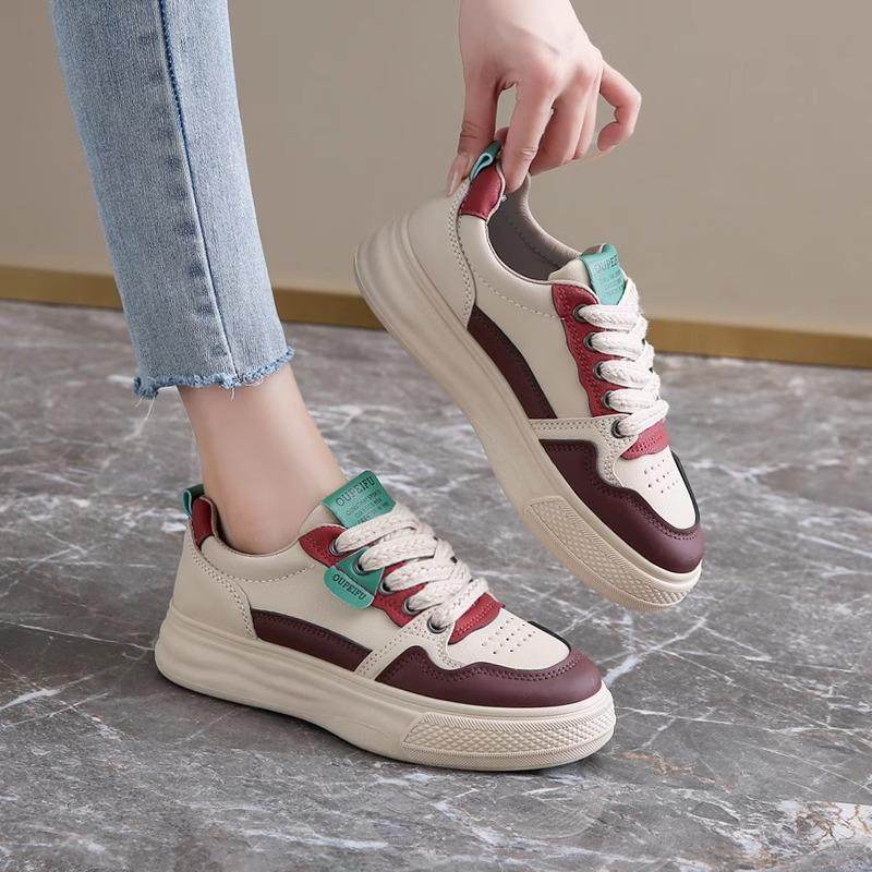 踩屎感爆款皮面运动鞋女秋季2025年新款外穿孕妇平底休闲板鞋防滑,淘宝优惠券,粉丝福利购,淘宝优惠卷