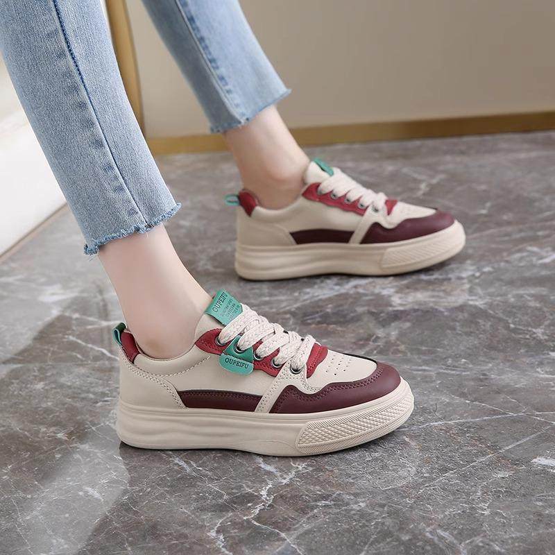 踩屎感爆款皮面运动鞋女秋季2025年新款外穿孕妇平底休闲板鞋防滑,淘宝优惠券,粉丝福利购,淘宝优惠卷