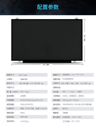 戴尔DELL笔记本 14r/z/v-7420 5437 5420 3421 5423 5421 3437 5439 5460 14寸电脑液晶屏显示屏幕LP140WH2-图1