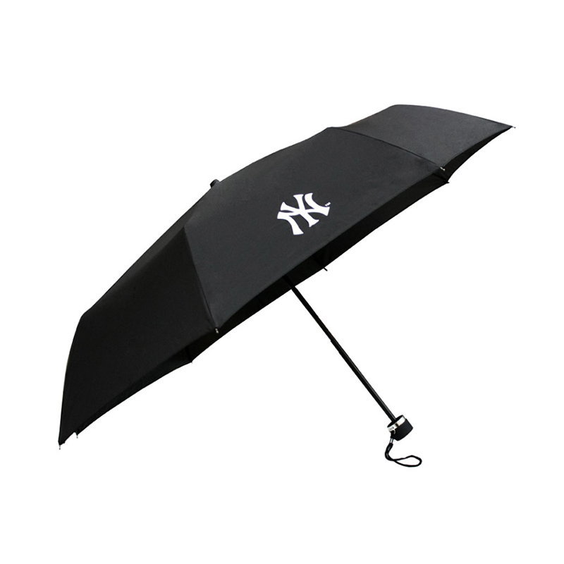 MLB韩国正品黑色折叠伞男女潮流晴雨两用高级雨伞便携三折遮阳伞