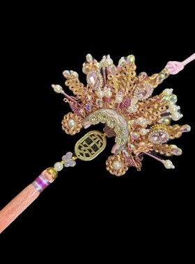 京合坊文创非遗掐丝挂件手工艺品汽车挂饰凤冠W戏曲帽盔装饰