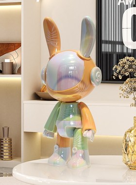 星际熊宙月兔子摆件公仔客厅电视柜酒柜高档家居T饰品创意新居礼