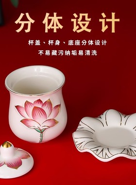 陶瓷供水杯供佛杯供奉观音菩萨净水杯财神爷佛前杯圣水杯佛堂供杯