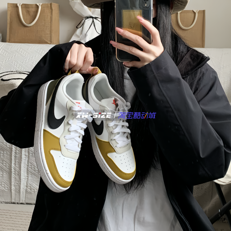 向往体育Nike耐克Court Borough女子小Dunk休闲板鞋DV5456/HF0744 - 图1