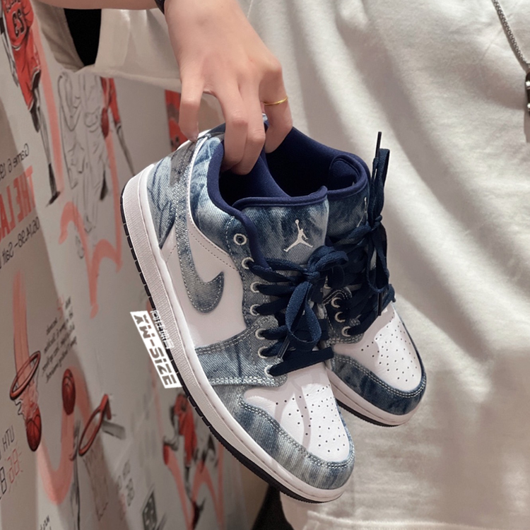 向往体育 Nike/耐克Air Jordan 1男子牛仔蓝复古篮球鞋CZ8455-100