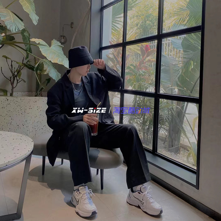 向往体育 Nike/耐克Air Monarch 4男女白蓝复古老爹鞋415445-102-图1