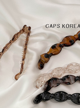 CAPS KOREA ｜轻便耐用透明优雅竖式低马尾发夹香蕉夹蝴蝶结韩系