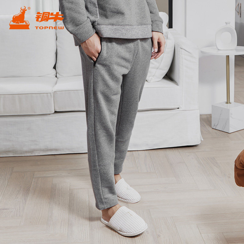 铜牛BLESS系列春秋款九分裤棉磨毛九分男居家下装睡裤NK092,淘宝优惠券,粉丝福利购,淘宝优惠卷