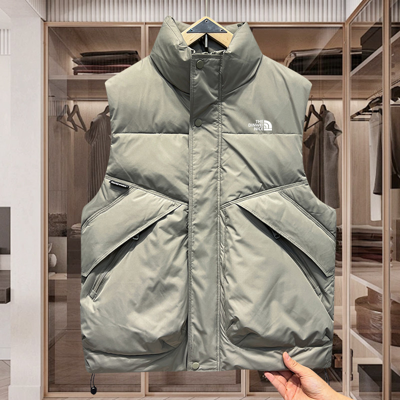 冬季新款男士羽绒马甲立领加厚ins工装马夹情侣休闲保暖坎肩外套,淘宝优惠券,粉丝福利购,淘宝优惠卷