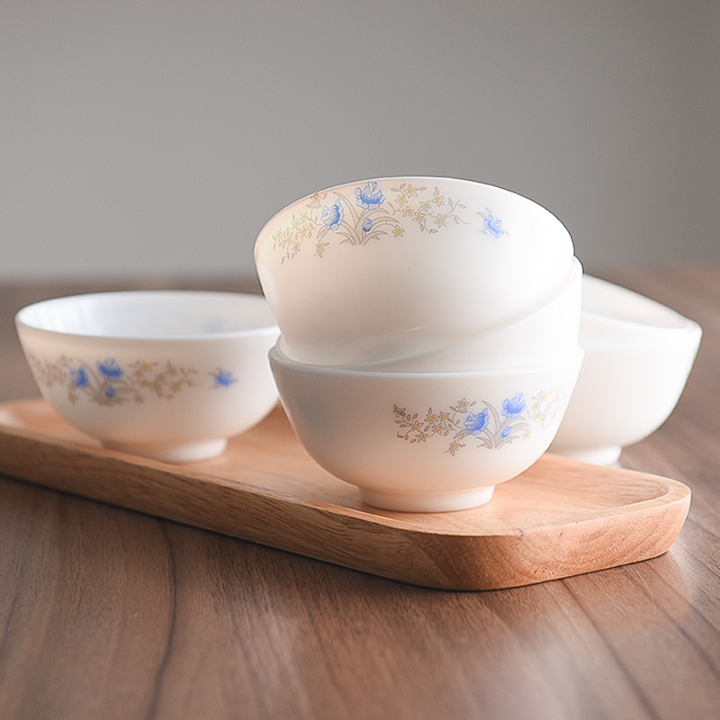 chinbull餐宝白玉瓷碗吃饭碗小汤碗微波炉礼品餐具套装玻璃碗家用