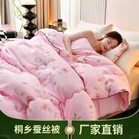 【假一赔十】全棉桑蚕丝冬被加厚礼袋装
