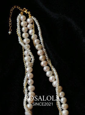 ROSALOLA 时光絮语·法式浪漫复古多层珍珠项链·LOLA系列 012802