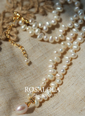 ROSALOLA 旧时光·法式慵懒复古老钱风珍珠项链·LOLA系列 122247