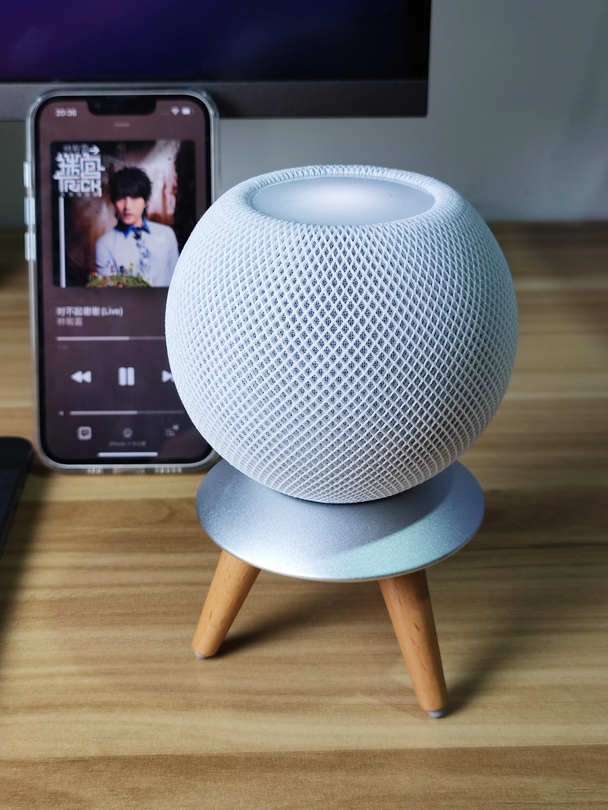 铝合金支架适用HomePod mini高端精致细腻简洁优雅防滑稳重小飞碟