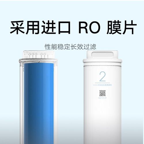 小米净水器滤芯1A厨下式400G复合滤芯3in1三合一RO反渗透滤芯500G - 图2