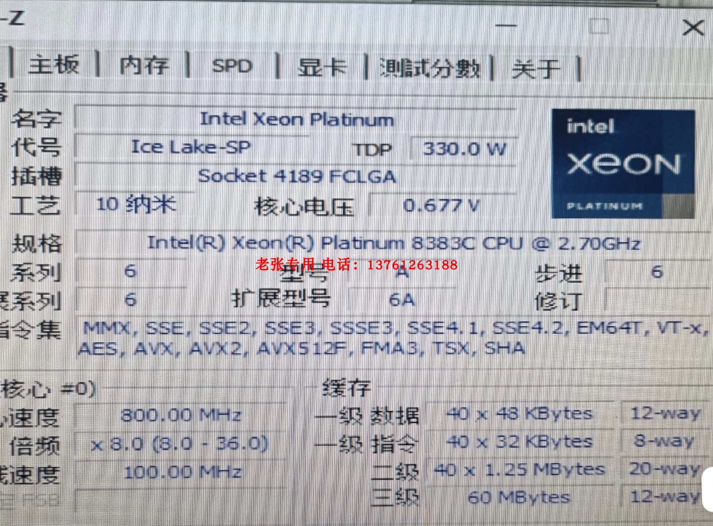 至强8368Q铂金8383C正式版8377 8380处理器CPU 8372 8374 8378A-图0