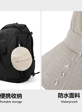 冲浪渔夫帽夏季防晒帽子男女士登山钓鱼帽户外遮脸防紫外线太阳帽