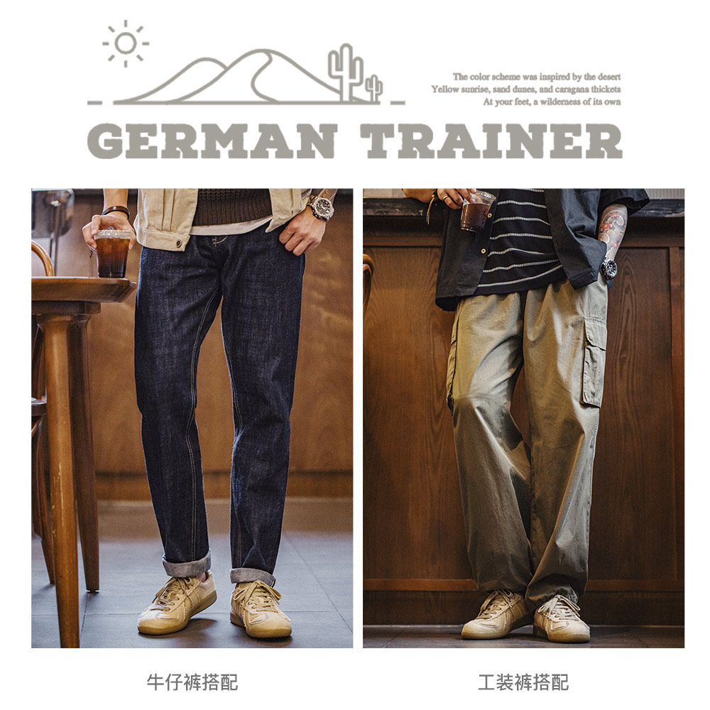 马登荒漠沙丘复古德训鞋男秋冬新款小众帆布休闲运动轻便软底板鞋,淘宝优惠券,粉丝福利购,淘宝优惠卷