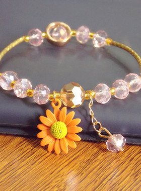 少女心明星同款切面水晶手饰品