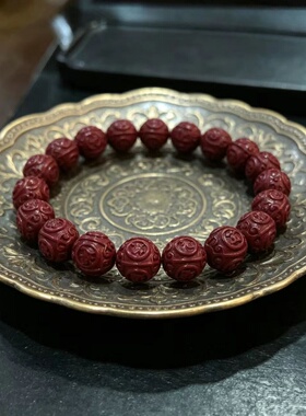 10mm原矿朱砂手串招财进宝