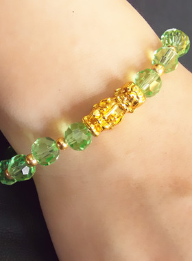 切面玻璃弹力线手链地摊货源佛珠