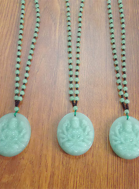 热销款玻璃仿玉石千手观音毛衣链